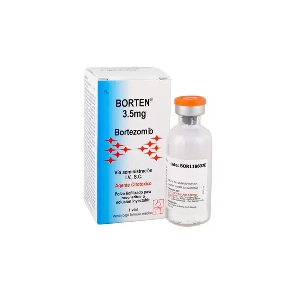 Borten (Bortezomib) 3.5 mg Polvo Liofilizado Para Solución Inyectable Caja Con 1 Vial