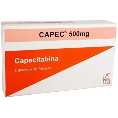 Capec (capecitabina) 500 mg Caja Con 30 Tabletas Recubiertas