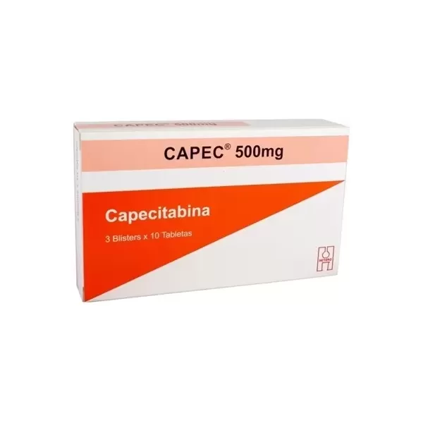 Capec (capecitabina) 500 mg Caja Con 30 Tabletas Recubiertas