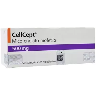 CellCept (Micofenolato) 500 mg Caja Con 50 Comprimidos Recubiertos