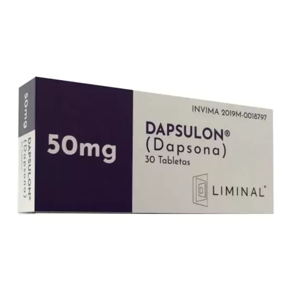 Dapsulon (Dapsona) 50 mg Caja Con 30 Tabletas