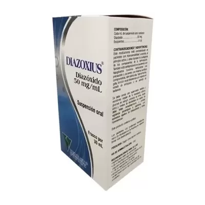 Diazoxius (Diazóxido) 50 mg Caja Con Frasco Con 30 mL