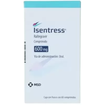 Isentress (Raltegravir) 600 mg Caja Con 60 Tabletas
