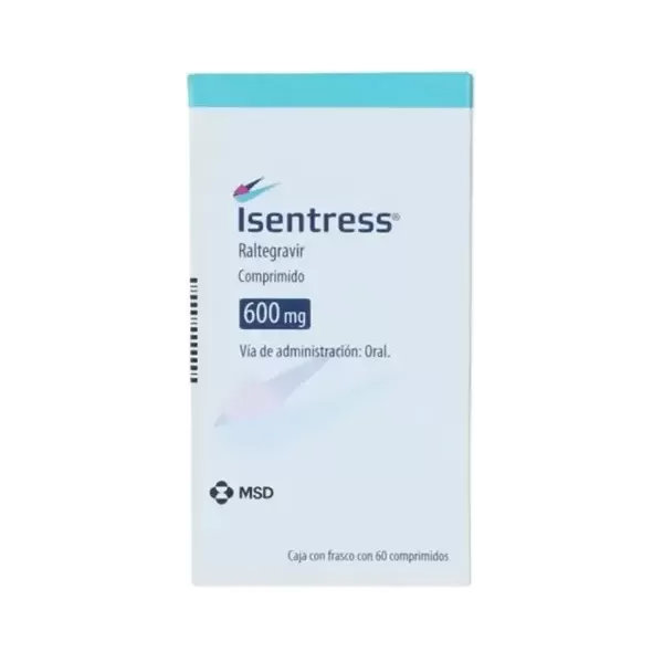 Isentress (Raltegravir) 600 mg Caja Con 60 Tabletas