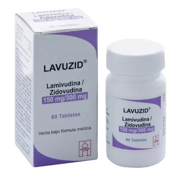 Lavuzid (lamivudina,zidovudina) 150 / 300 mg Caja Con Frasco De 60 Tabletas