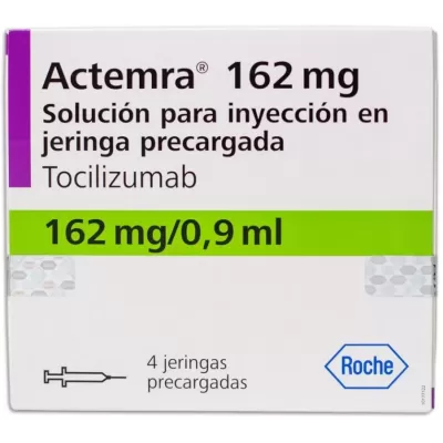 Actemra (Tocilizumab) Solución Inyectable 162 mg / 0.9 mL Caja Con 4 Jeringas Precargadas de 1 mL