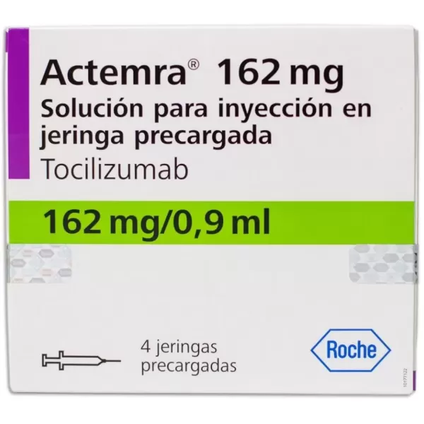 Actemra (Tocilizumab) Solución Inyectable 162 mg / 0.9 mL Caja Con 4 Jeringas Precargadas de 1 mL