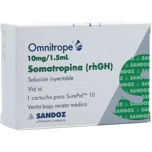 Omnitrope (Somatropina) 10 Mg /1.5 Ml Caja Con 1 Cartucho