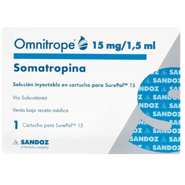 Omnitrope (Somatropina) Surepal 45 U.I. (15 mg / 1,5 mL) Caja Con 1 Cartucho