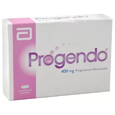 Progendo (Progesterona) 400 mg Caja Con 20 Cápsulas Blandas