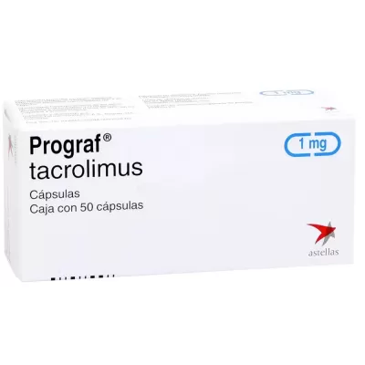 Prograf (Tacrolimus) 1 mg Caja Con 50 Cápsulas