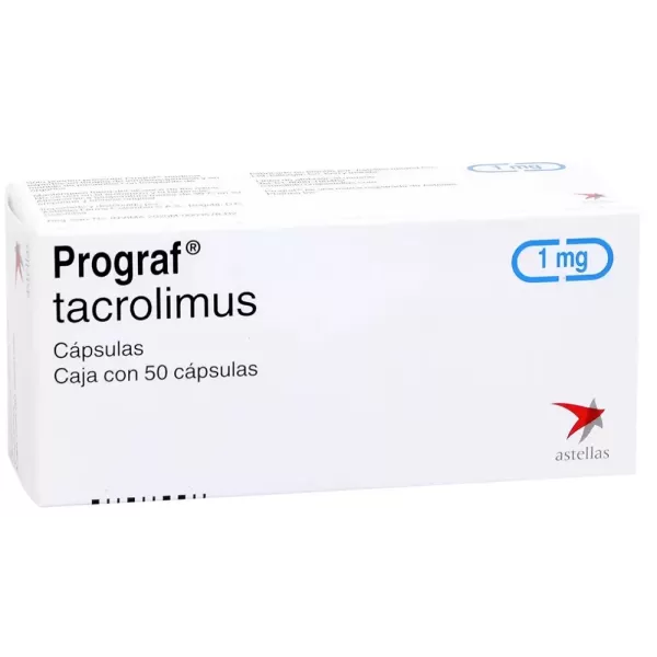 Prograf (Tacrolimus) 1 mg Caja Con 50 Cápsulas