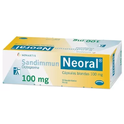 Sandimmun Neoral (Ciclosporina) 100 mg Caja Con 50 Cápsulas Blandas