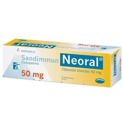 Sandimmun Neoral (Ciclosporina) 50 mg Caja Con 50 Cápsulas