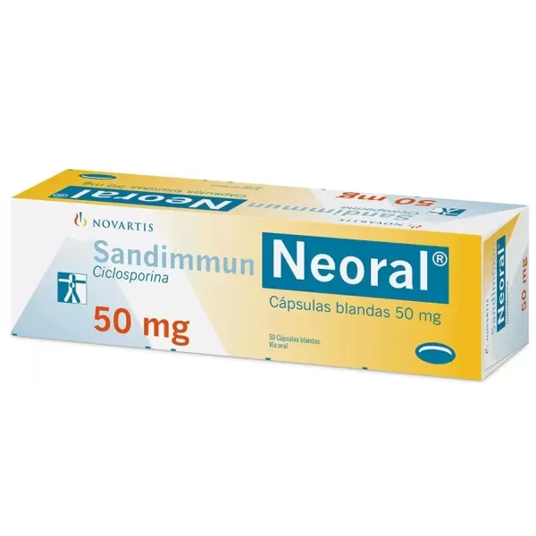 Sandimmun Neoral (Ciclosporina) 50 mg Caja Con 50 Cápsulas