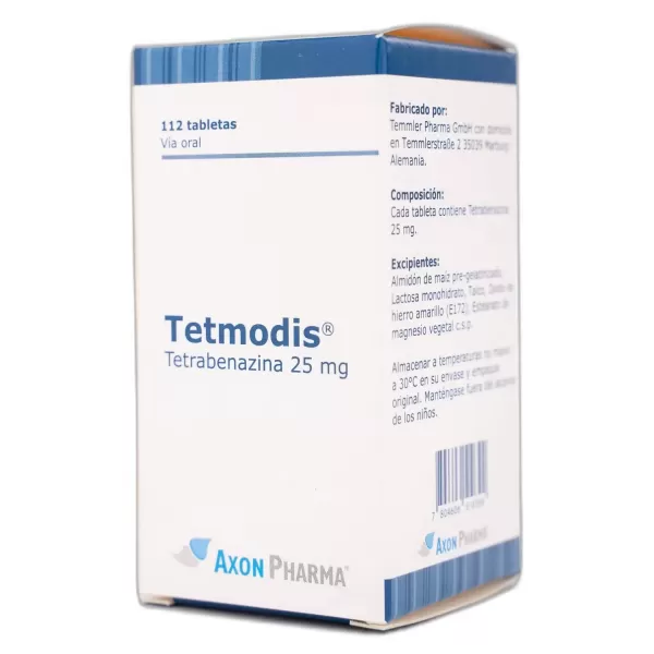 Tetmodis 25 mg Caja Con Frasco Con 112 Comprimidos