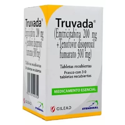 Truvada (Emtricitabina, tenofovir disoproxil) 200 / 300 Mg Caja Con Frasco De 30 Tabletas