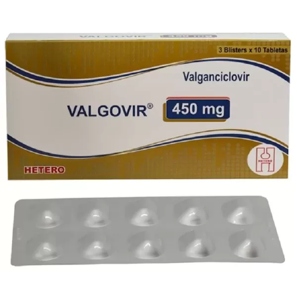 Valgovir (Valganciclovir) 450 mg Caja Con 30 Tabletas