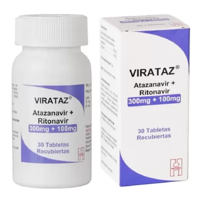 Virataz (atazanavir, ritonavir) 300 / 100 mg Caja Con Frasco De 30 Tabletas