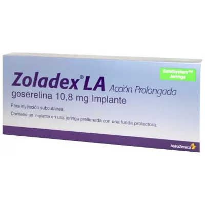 Zoladex LA (goserelina) 10.8 mg Implante Caja Con 1 Jeringa Prellenada